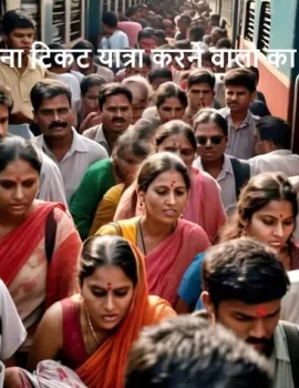 बिना टिकट यात्रा करने वालो का हाल
