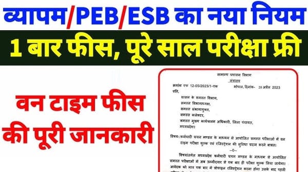 One-Time Examination Fee Scheme in Hindi, श्री शिवराज सिंह द्वारा गरीब बेरोजगार युवाओ को दिया गया उपहार है एकमुश्त परीक्षा शुल्क योजना